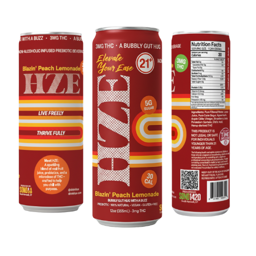 HZE - Blazin' Peach Lemonade - 4 pack of 12 oz cans